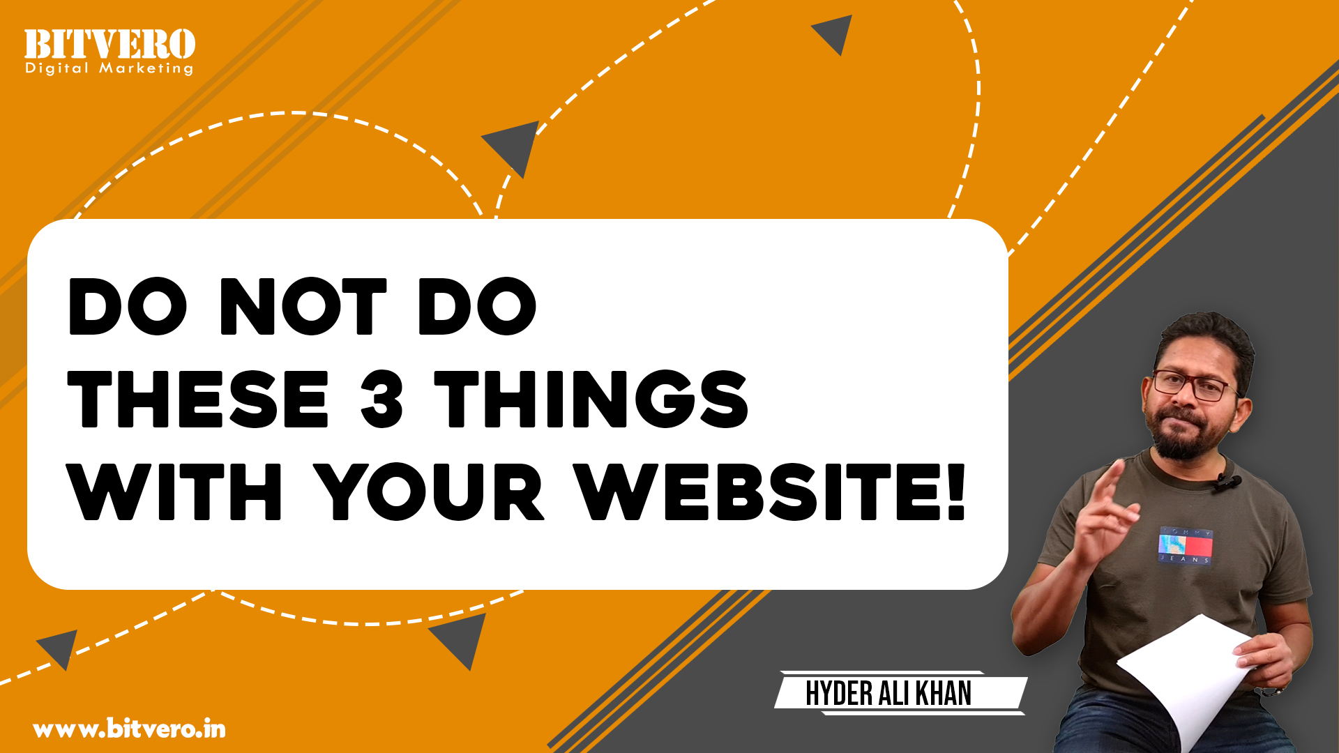 Do not do these 3 things with your website